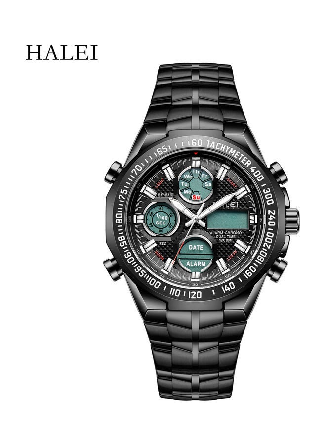 هالي ساعة يد هارلي كوارتز بتصميم رياضي بسيط ب3 عقارب للرجال - Image 1