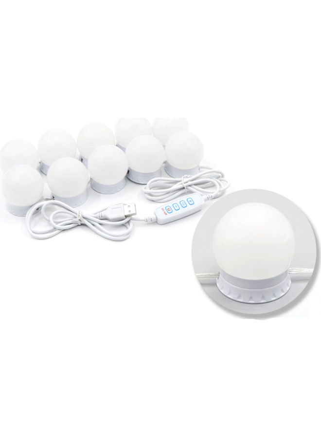 مجموعة مصابيح مرآة فانيتي LED مع 10 لمبات و3 أوضاع أبيض 2.2 X 5.3 X 14.5سم - Image 4