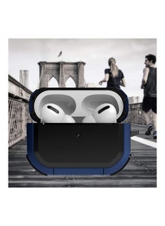Generic Apple AirPods Pro Case Cover With Keychain Navy Blue  - Image 2