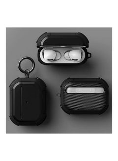 Generic Apple AirPods Pro Case Cover With Keychain Black  - Image 3