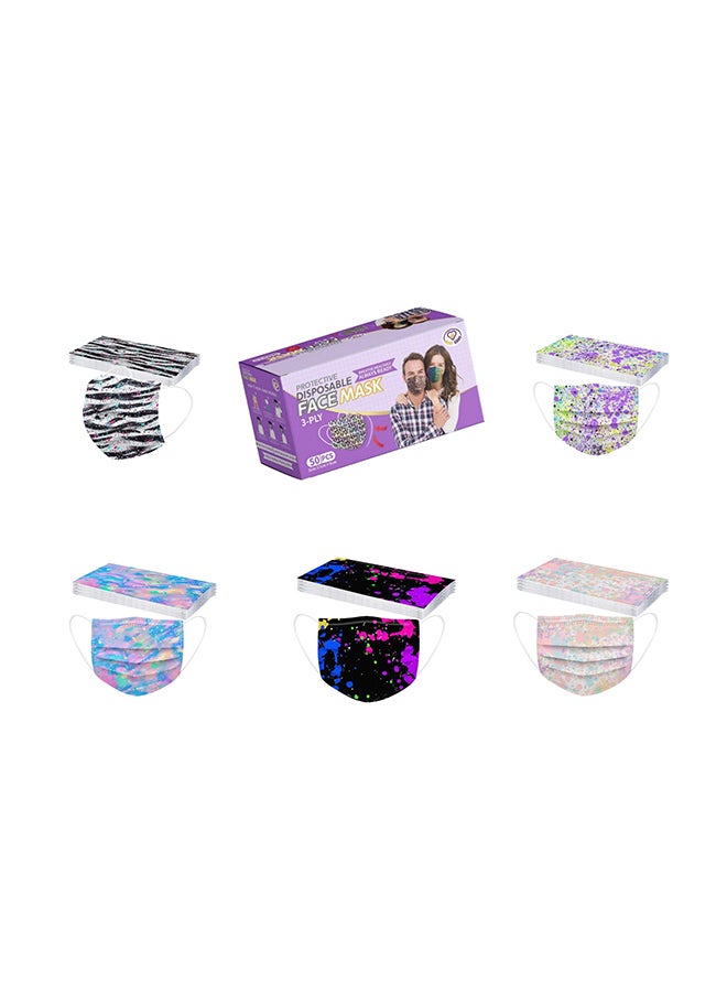 Best Care - 50-Piece Printed Designs Disposable Face Masks - Image 1