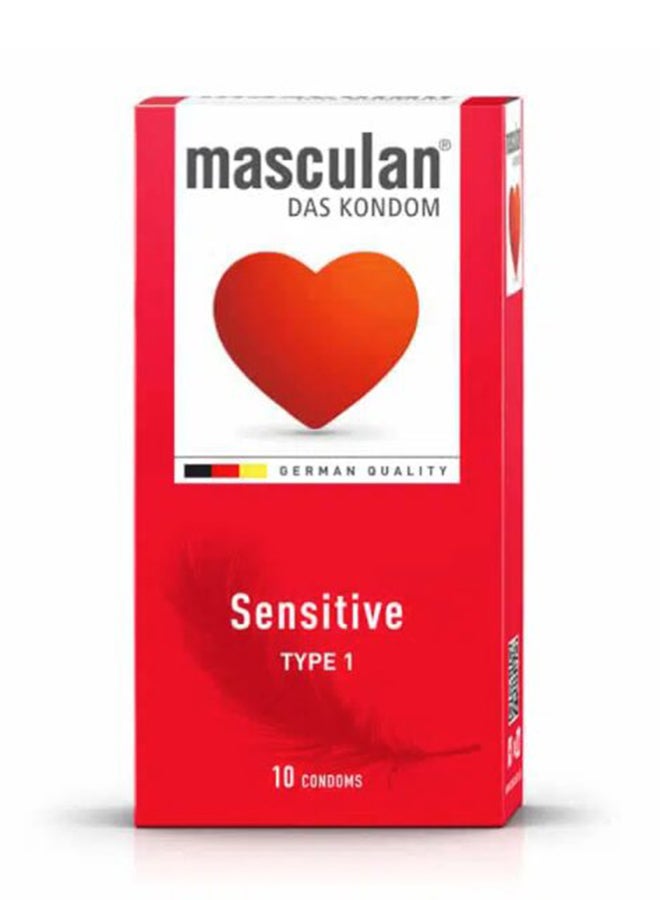 masculan - 10-Piece Das Kondom Sensitive Type 1 - Image 1