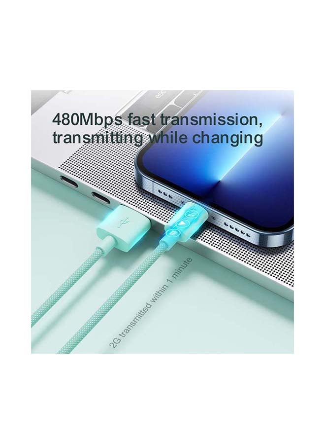 جوي روم شاحن سريع ملون ونقل بيانات لهاتف آيفون بطول 2 متر أصفر - Image 4