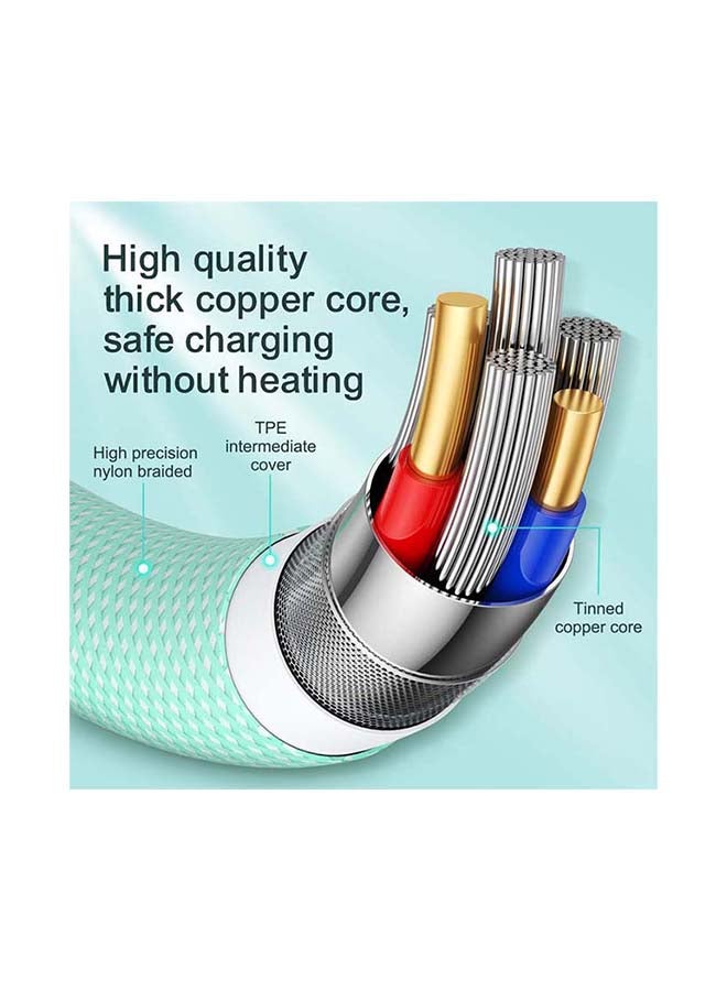 جوي روم كابل شحن سريع ملون Type-C لهواتف أندريد موبيلز بطول 1 متر أصفر - Image 4