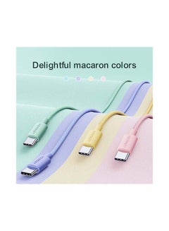 JOYROOM Colourful Nylon Braided Fast Charging Cable Type-C 1 Meter Purple  - Image 2