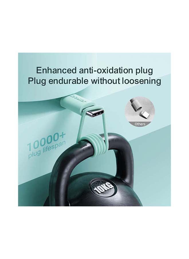 جوي روم كابل شحن سريع مضفر من النايلون الملون بمنفذ Type-C بطول 2 متر أرجواني - Image 5