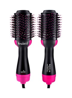 Arabest Electric Professional Hot Air Straight Curling Hair Dryer Comb Black/Pink 34x7.5x5.5cm  - Image 1