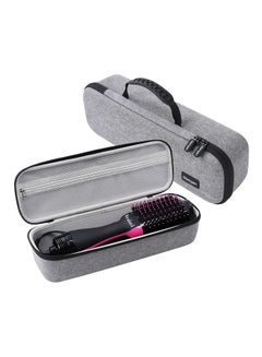 Arabest Electric Professional Hot Air Straight Curling Hair Dryer Comb Black/Pink 34x7.5x5.5cm  - Image 1