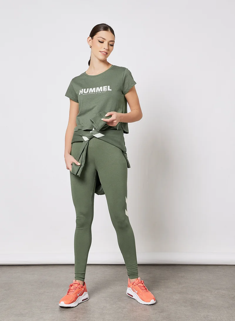 Hummel Legacy Cropped T-Shirt Green