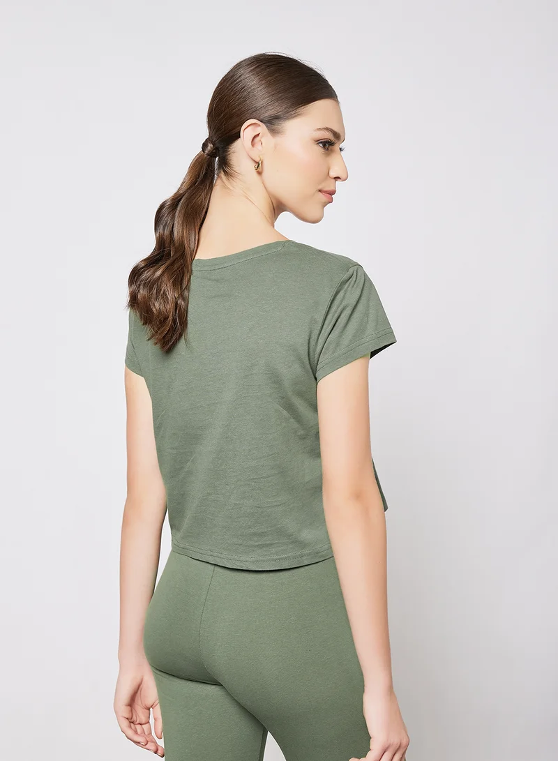 Hummel Legacy Cropped T-Shirt Green