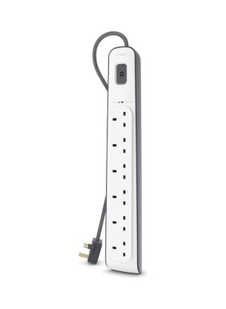 6 Outlet Surge Protection Extension Power Strip White 2meter - v1638263003/N52063933A_1