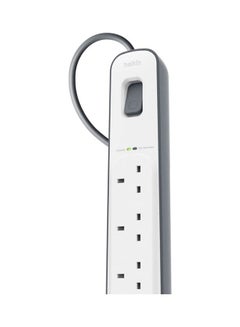 belkin 6 Outlet Surge Protection Extension Power Strip White 2meter  - Image 2