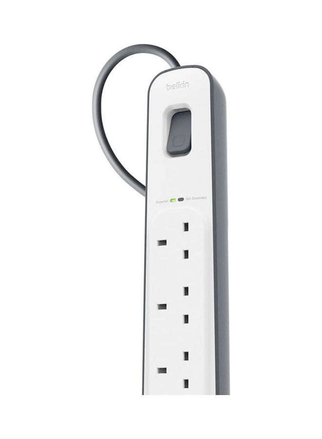 belkin - 6 Outlet Surge Protection Extension Power Strip White 2meter - Image 1
