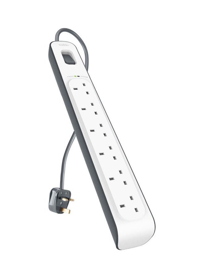 belkin - 6 Outlet Surge Protection Extension Power Strip White 2meter - Image 1