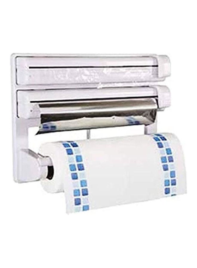 Tissue Holder And Triple Kitchenware White