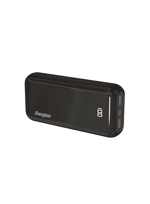 20000 mAh Fast Charging Power Bank With 2-USB-A and 1 USB-C, Type-C micro-USB Inputs Black