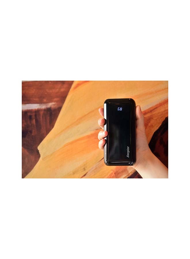 Energizer - 20000 mAh Fast Charging Power Bank With 2-USB-A and 1 USB-C, Type-C micro-USB Inputs Black - Image 1