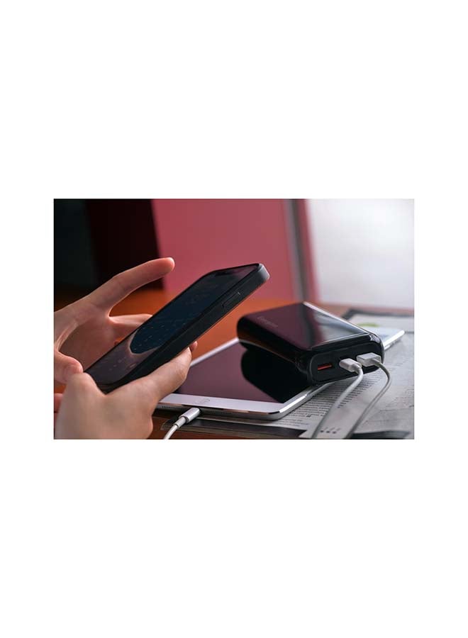 Energizer - 20000 mAh Fast Charging Power Bank With 2-USB-A and 1 USB-C, Type-C micro-USB Inputs Black - Image 1