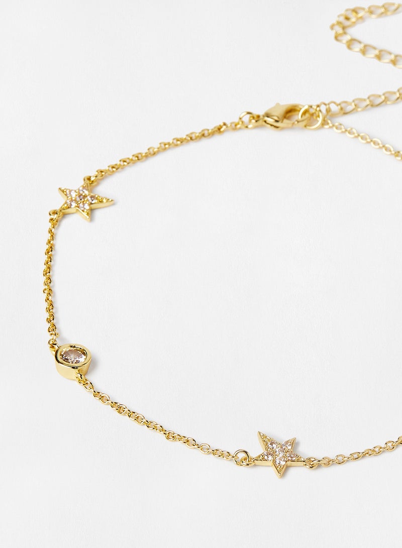 CZ by Kenneth Jay Lane - Star Charm Anklet - Image 1