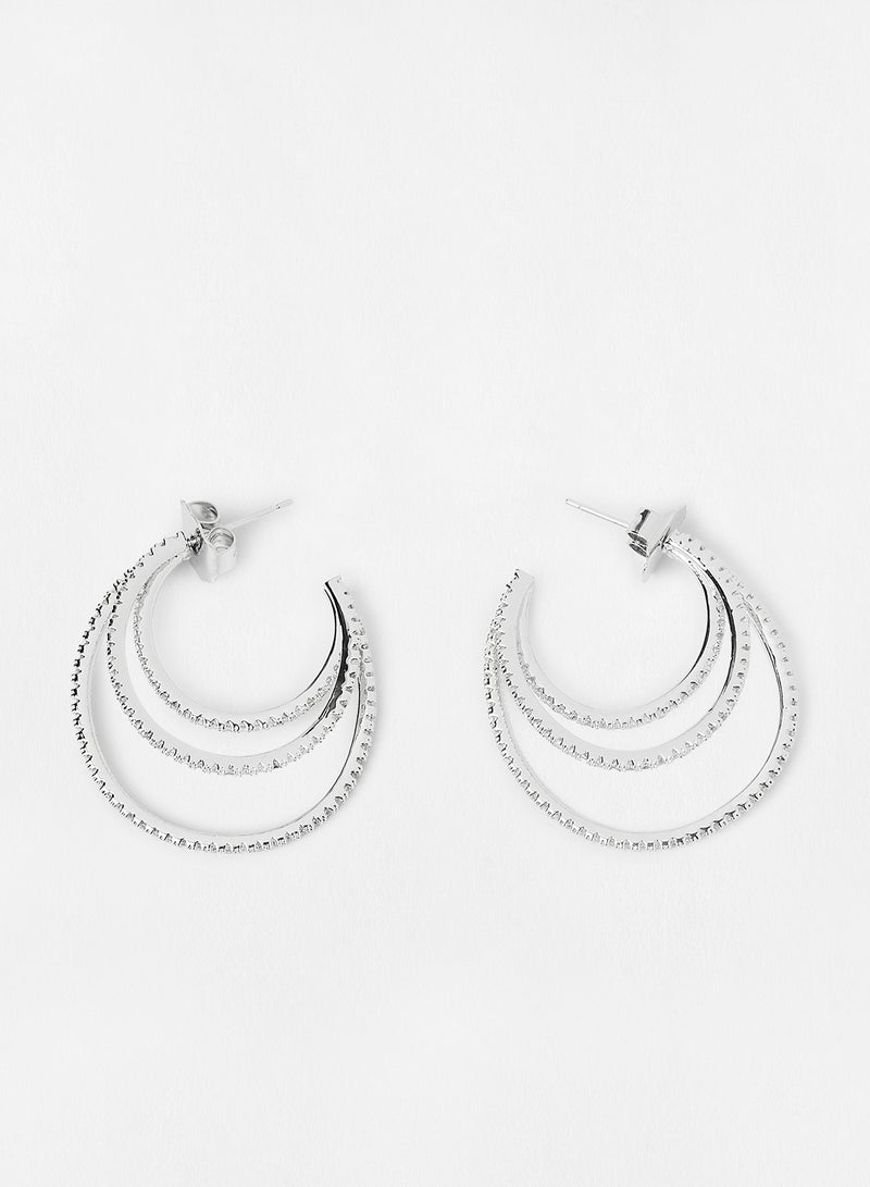 سي زد من كينيث جاي لين أقراط بتصميم نصف حلقة ثلاثية - Image 1