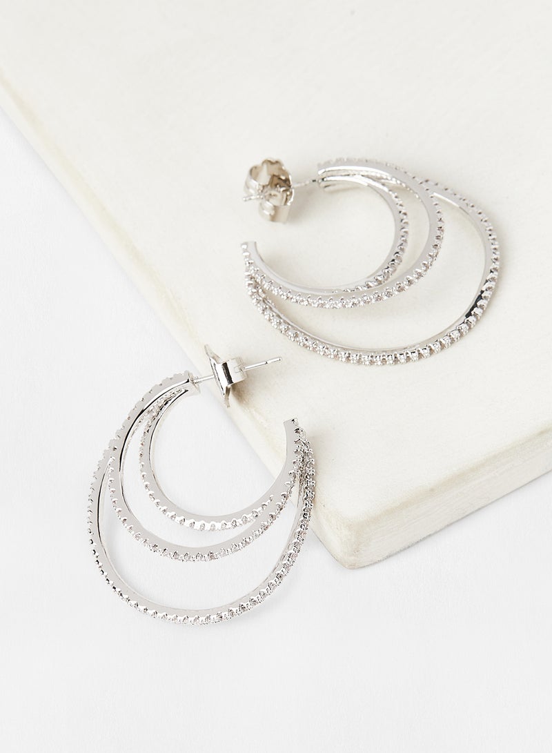 سي زد من كينيث جاي لين أقراط بتصميم نصف حلقة ثلاثية - Image 3