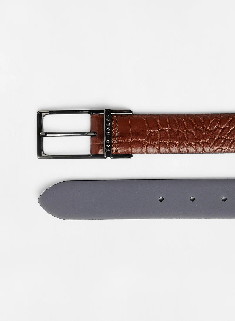 Ted Baker Calgary Leather Belt Brown