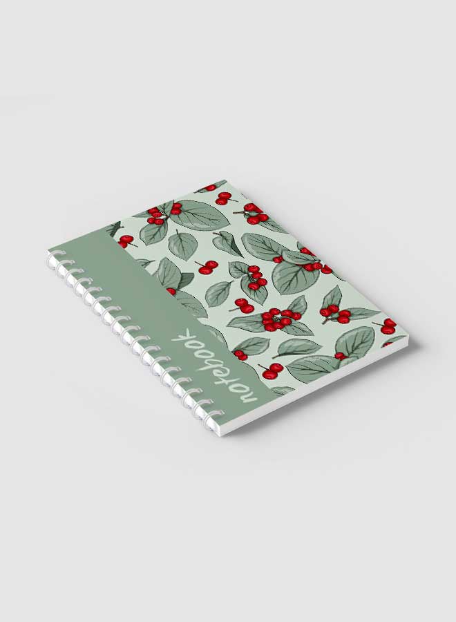 LOWHA - 60-Sheets Spiral Notebook Light Green/Red - Image 1