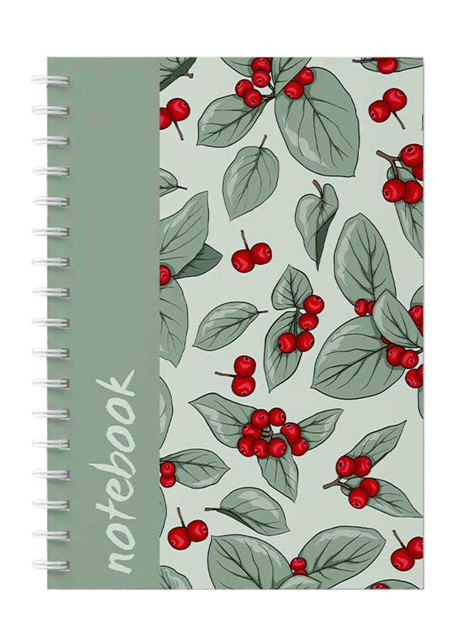 LOWHA - 60-Sheets Spiral Notebook Light Green/Red - Image 1