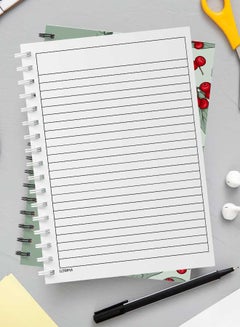 LOWHA 60-Sheets Spiral Notebook Light Green/Red  - Image 3