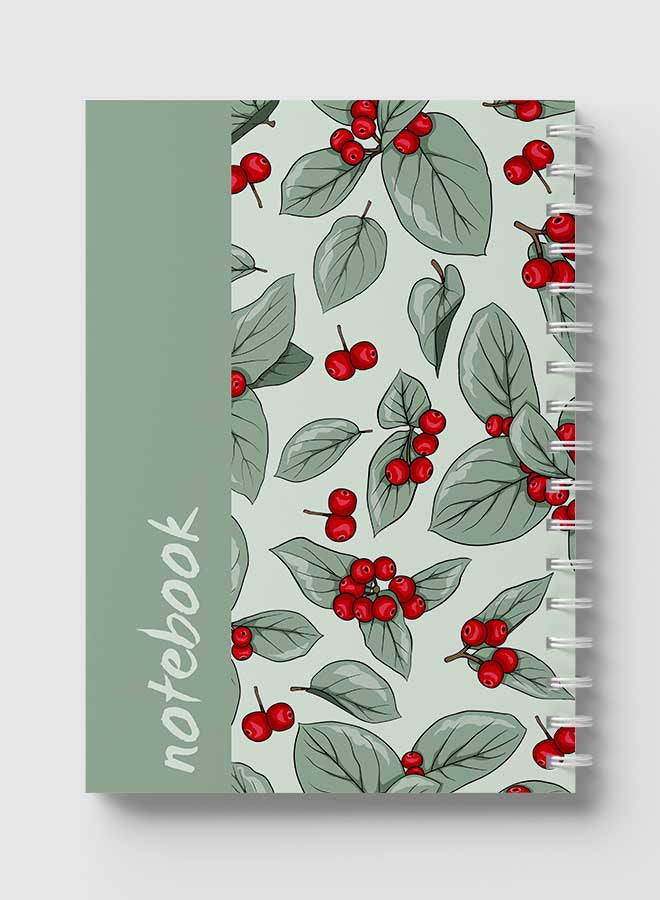 LOWHA - 60-Sheets Spiral Notebook Light Green/Red - Image 1