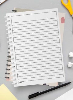LOWHA 60-Sheets Spiral Notebook Grey/Pink/Black  - Image 3