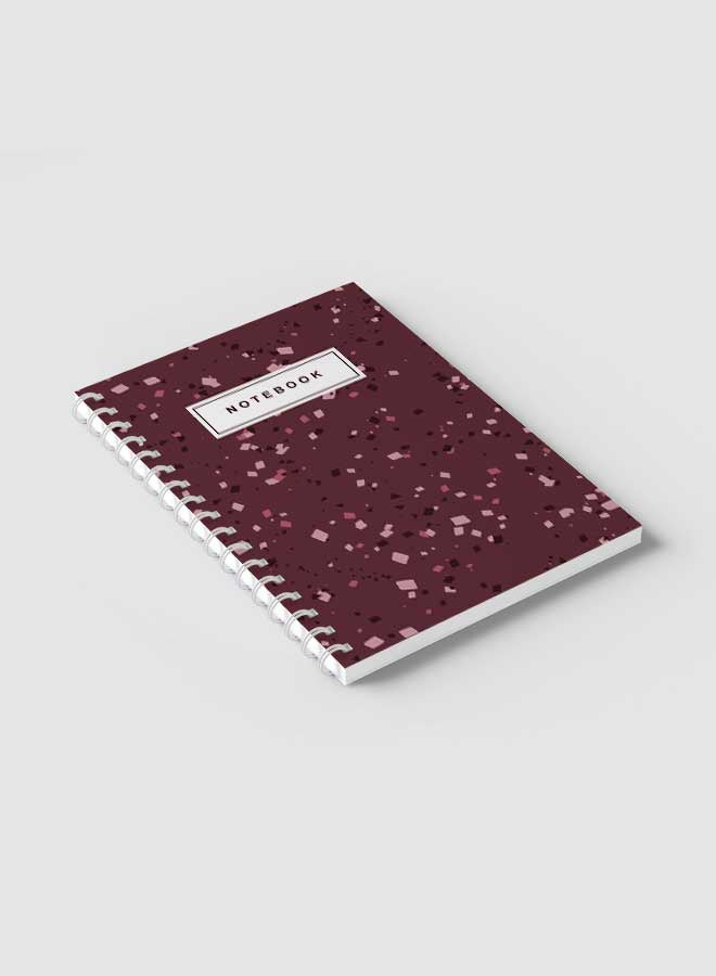 لوحة دفتر ملاحظات بسلك حلزوني من 60 ورقة البني/الأبيض - Image 2