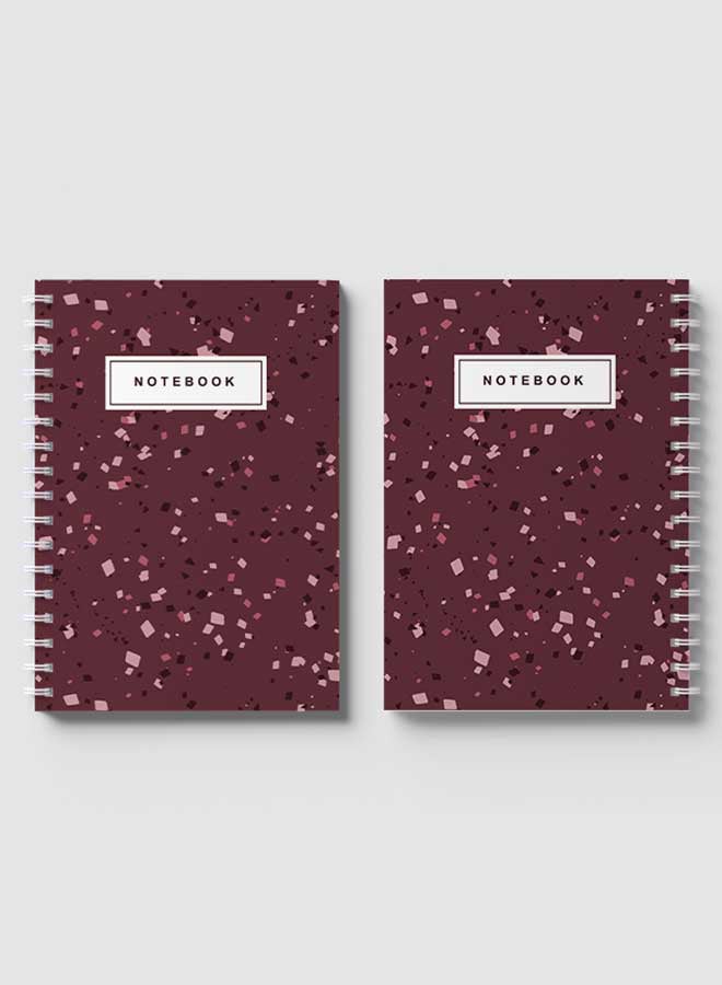 لوحة دفتر ملاحظات بسلك حلزوني من 60 ورقة البني/الأبيض - Image 4