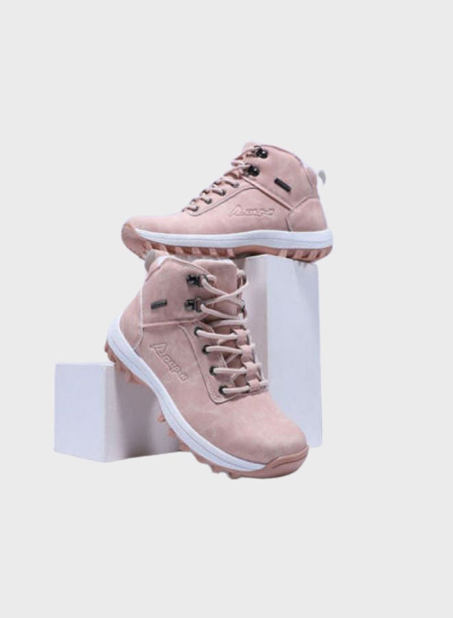 Beauenty Lace-Up High Top Sneakers Pink  - Image 4