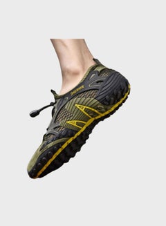Beauenty Lace-Up Detail Hiking Shoes Green/Black/Yellow  - Image 4