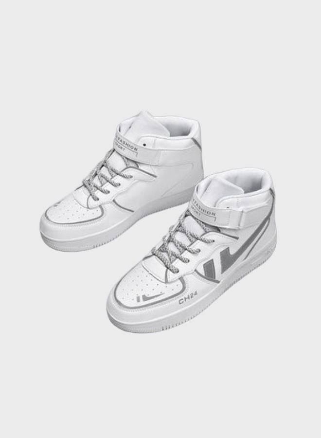 Beauenty Air Force No.1 High Top Sneakers White/Grey  - Image 2