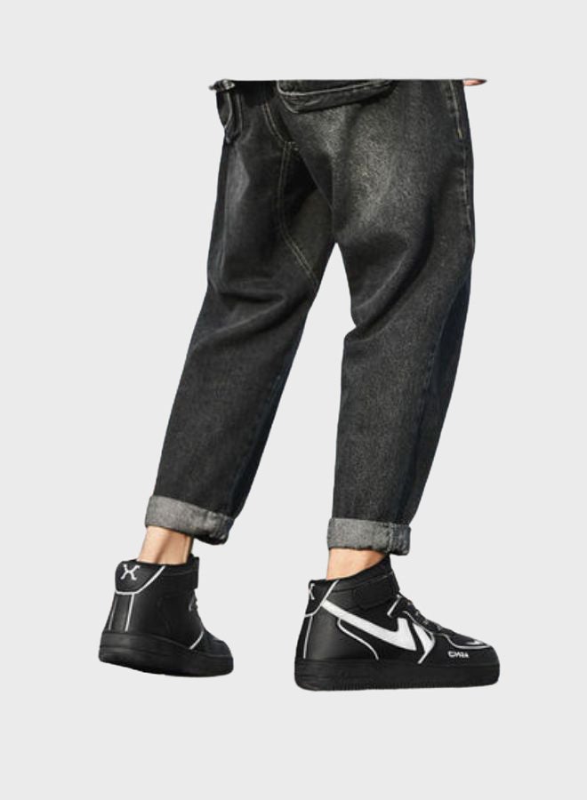 Beauenty Air Force No.1 High Top Sneakers Black/Grey  - Image 2
