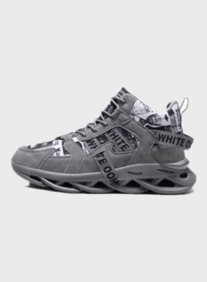 Beauenty Casual Lace-Up Low Top Sneakers Grey/Black  - Image 1