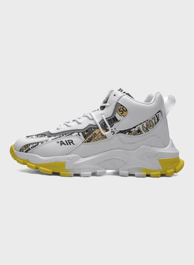 Beauenty Trend Increase High Top Sneakers White/Grey/Yellow  - Image 1