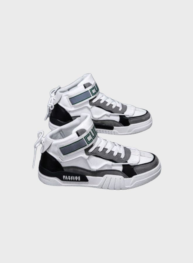 Beauenty Autumn High Top Sneakers White/Black/Grey  - Image 2