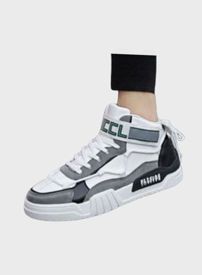 Beauenty Autumn High Top Sneakers White/Black/Grey  - Image 4