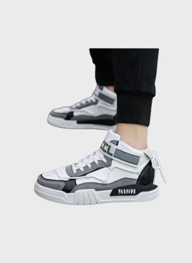 Beauenty Autumn High Top Sneakers White/Black/Grey  - Image 5