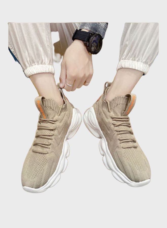 بيوينتي سنيكرز سمر برباط ورقبة منخفضة بيج - Image 3