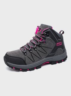 Beauenty Lace-Up Casual Hiking Shoes Grey/Black  - Image 1