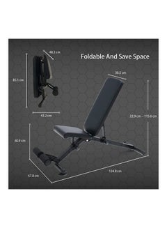 Yalla HomeGym Heavy Duty Adjustable Bench 17kg  - Image 2