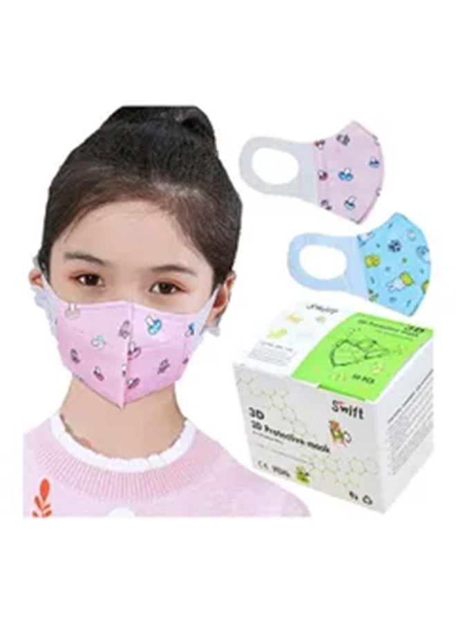 50-Piece 3D Kids Face Mask Multicolour - Image 3
