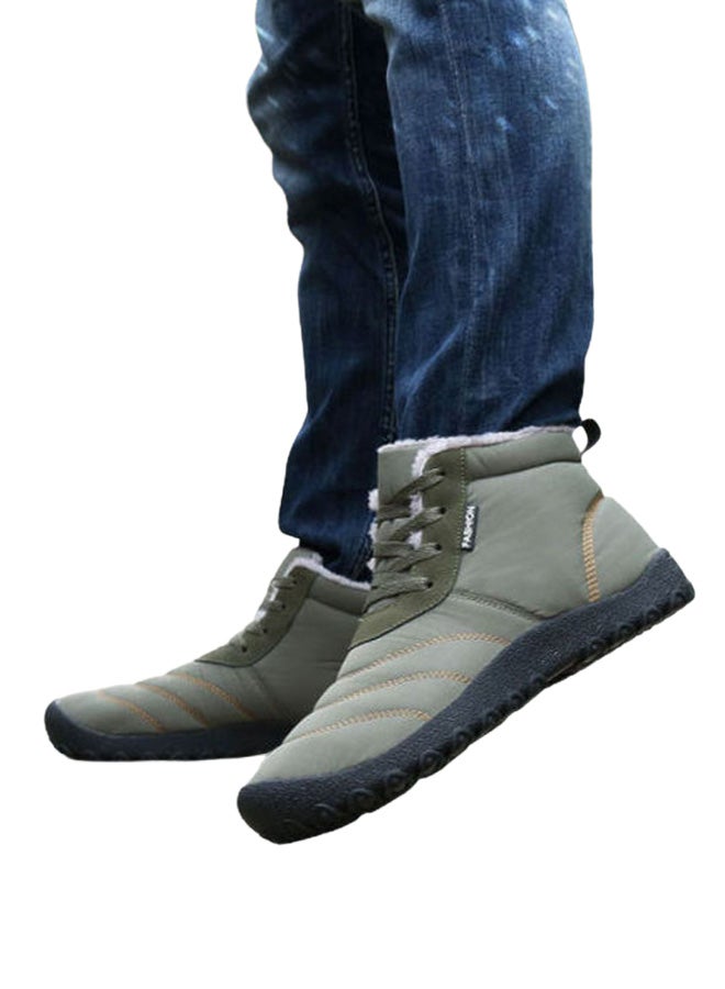 Beauenty New Winter High Top Warm Snow Boots Grey/Black  - Image 4