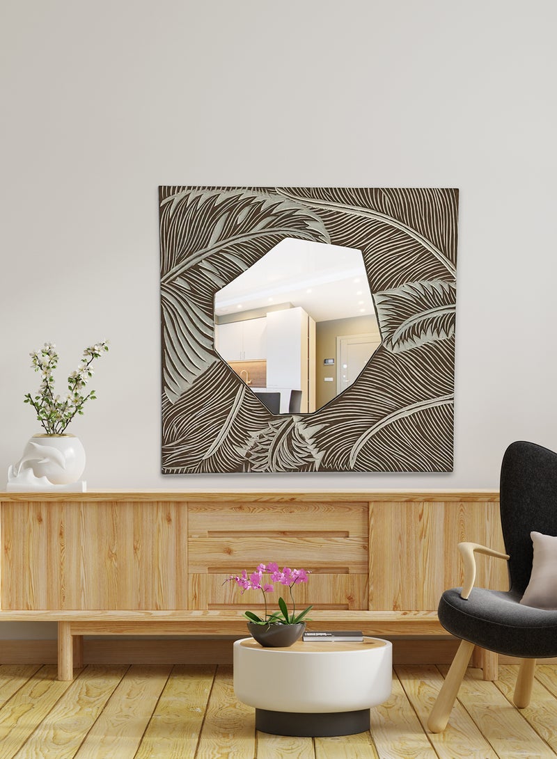 ebb & flow - Modern Design Decorative Mirror Unique Luxury Quality Material For The Perfect Stylish Home FE01 Distressed White 90 x 90cm - Image 1