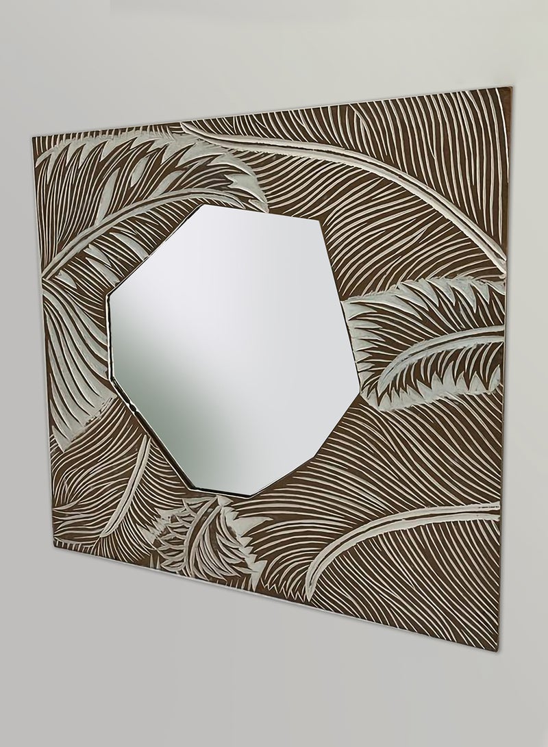 ebb & flow - Modern Design Decorative Mirror Unique Luxury Quality Material For The Perfect Stylish Home FE01 Distressed White 90 x 90cm - Image 1