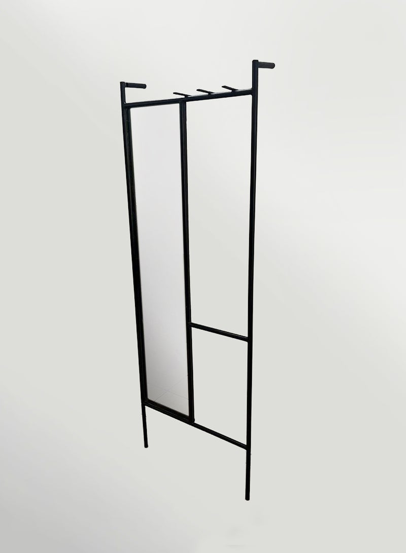 Switch - Modern Design Floor Mirror Unique Luxury Quality Material For The Perfect Stylish Home FE05 Black 165 x 56cm - Image 1